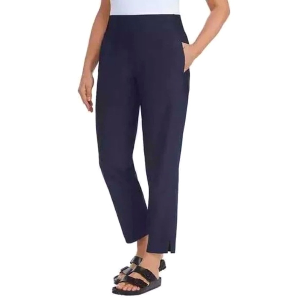 NWT! Kirkland Signature Ladies' Ankle Pants, Pull-On, Pockets, Navy Blue, Small